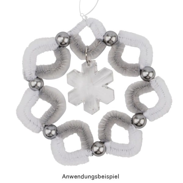 Chenille-Drähte, Edle Farbtöne, 30cm lang, Ø 6mm, 5 verschiedene Farben, 100 Stück