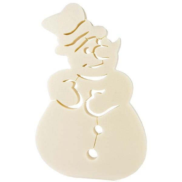 Deko-Schneemann aus Polystyrol, 39cm x 25cm x 3cm