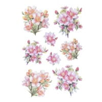 3-D Relief-Sticker, Blumensträuße 1, verschiedene Größen, selbstklebend