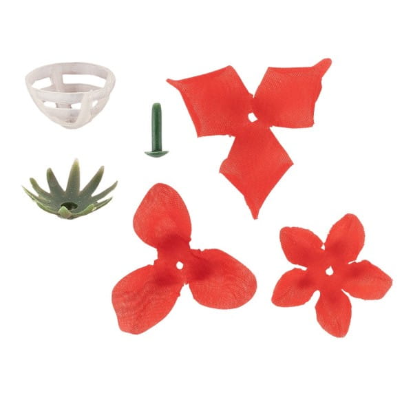 Deko-Blüte Rose, zum Selbstgestalten, rot, 501-teilig, 50 Stück