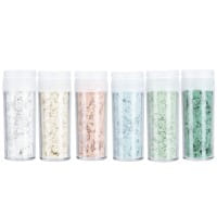 Terrazzo-Flocken, Farbsortierung 1, 1mm-3mm, 10g je Dose, verschiedene Farben, 6 Stück
