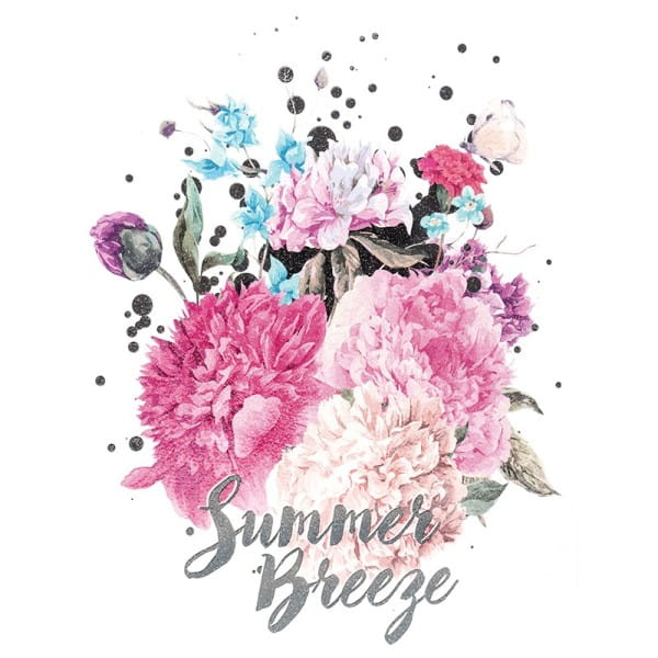 Color Bügeltransfer, Glitzer, DIN A4, Blumen 2