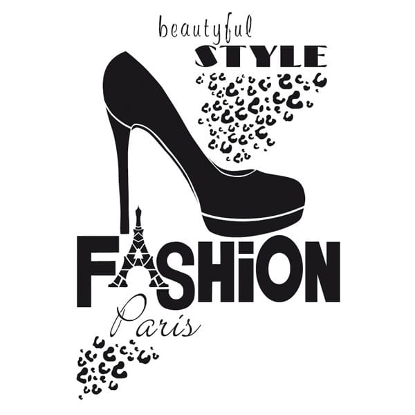 Laser-Kunststoff-Schablone, DIN A4, selbstklebend, Fashion-Pumps