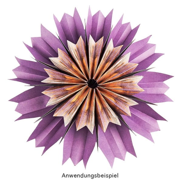 Schablone Falt-Blume "Flora 2", 8 verschiedene Blütenspitzen, inkl. Anleitung