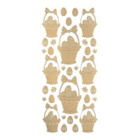 Sticker Eimer mit Ostereiern, gold