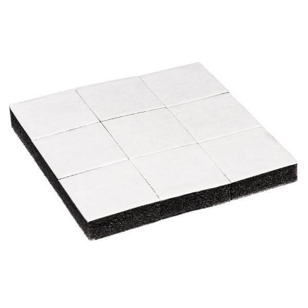 Schaumklebepads XXL, anthrazit, 3 x 3cm, 1cm hoch, 5 Bogen