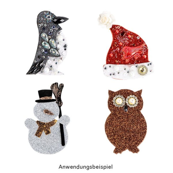 Laser-Kunststoff-Schablonen, DIN A4, Winter, Weihnachten, 6 Stück