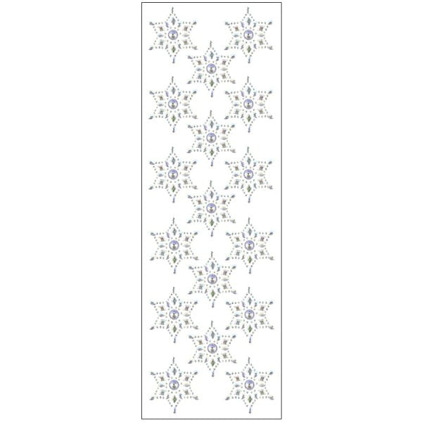 Kristallkunst, Stern-Ornament, 10cm x 30cm, selbstklebend, klar irisierend
