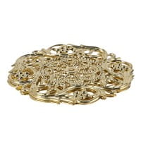 Metall-Ornamente, Design 35, Ø 8cm, hellgold, 3 Stück
