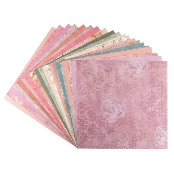 Duo-Design-Papiere, Hintergründe 3, beidseitig bedruckt, 25cm x 25cm, 250g/m², 20 Blatt