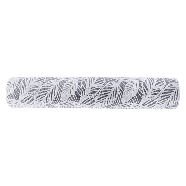 Relief-Vlies Deluxe, Blätter, 30cm breit, 5m lang, silbergrau