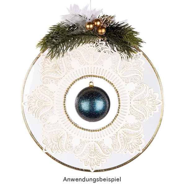 XL-Laser-Ornamente, Zierdeckchen 6, verschiedene Farben, Ø 20cm, 10 Stück