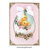 Passepartout-Grußkarten Ei, B6, Pastelltöne, inkl. Umschläge, 10 Stück