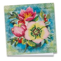 Diamond-Painting-Grußkarte, Christrosen, 16cm x 16cm, inkl. Zubehör