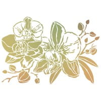 Folien-Bügeltransfer, Orchideen 2, DIN A4, gold