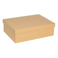 Kraftpapier-Geschenkboxen, rechteckig, verschiedene Größen, Rohlinge zum Weiterverzieren, 10 Stück