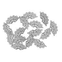 Metall-Ornamente, Design 7, 4,4cm x 2cm, silber, 15 Stück