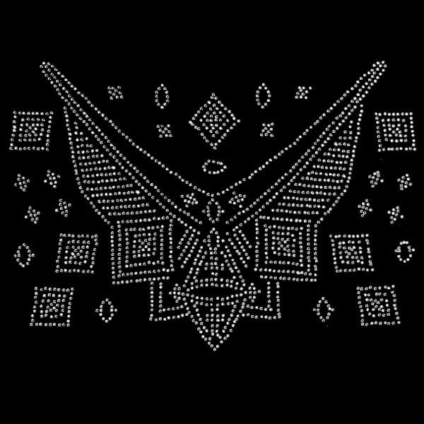 Bügelstrass-Design, DIN A4, Collier