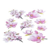 3-D Relief-Sticker, Blumensträuße 4, verschiedene Größen, selbstklebend