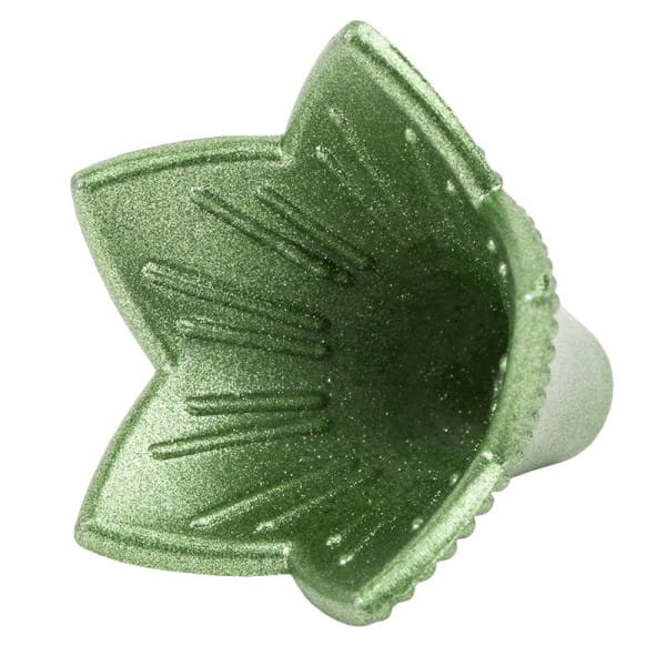 Blütenkelche, Glockenblumen, 2cm hoch, Ø 2,1cm, metallic-matt tannengrün, 20 Stück