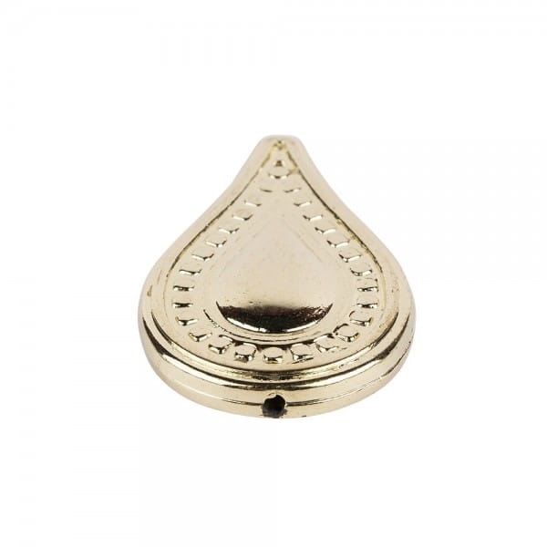 Perlen, Tropfen, 3,5cm x 2,2cm, hellgold, 10 Stück