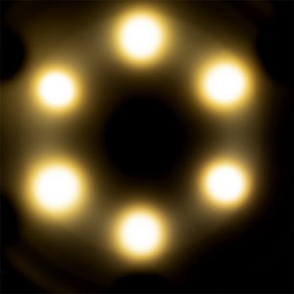 LED-Drehpodest, spiegel-gold, Ø16cm, 4,5cm hoch, warmweiß, inkl. Timer