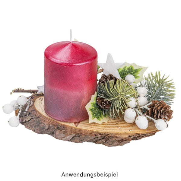 Stumpenkerzen, rund, Ø7cm, 10cm hoch, weiß, 4 Stück
