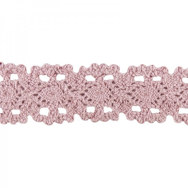 Häkelspitze Design 10, 3,2cm breit, 2m lang, altrosa