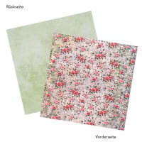 Duo-Design-Papiere, Rosen Deluxe 1, beidseitig bedruckt, 25cm x 25cm, 250g/m², 20 Blatt