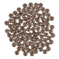 Perlen, Knoten, 0,4cm x 1cm, braun-schwarz, 100 Stück