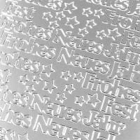 Sticker, Frohes Neues Jahr, silber