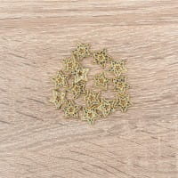 Hot-Fix Glas-Glamour, Stern 2, Ø 1,5cm, hellgold, 20 Stück