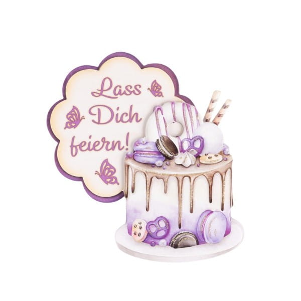 3-D Motive, Torten und Glückwünsche, 6-10,5cm, 10 Motive