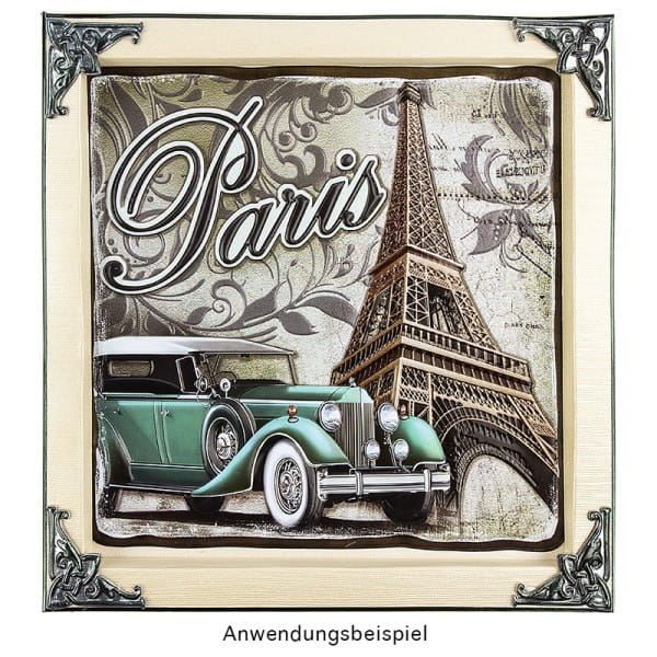 Relief-Sticker, Nostalgie Paris, 18 cm x 17,5 cm