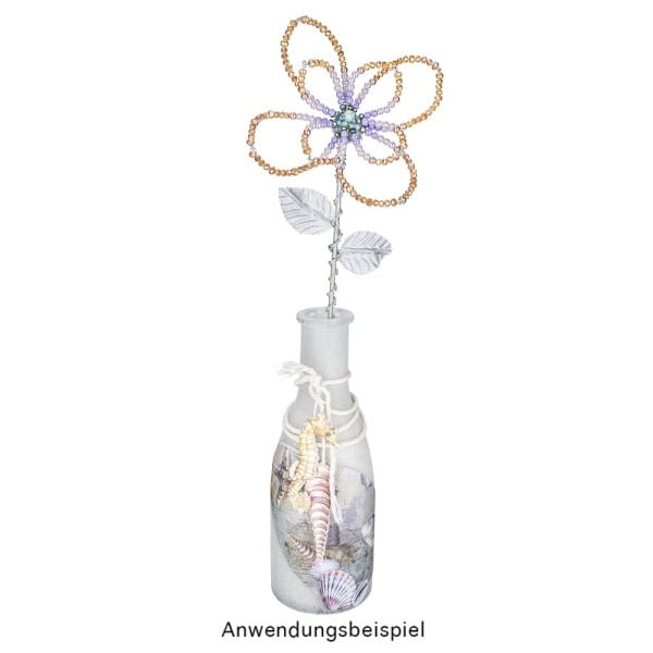 Deko-Flaschen, Ø 6cm, 18cm hoch, grau, 4 Stück | Flaschen | Deko-Artikel | Deko- & Geschenkartikel