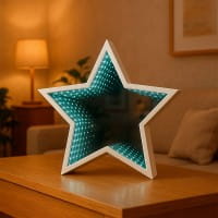 LED-Stern Infinity, zum Aufstellen, Ø 29,3cm, 60 LEDs in Weiß, inkl. Timer