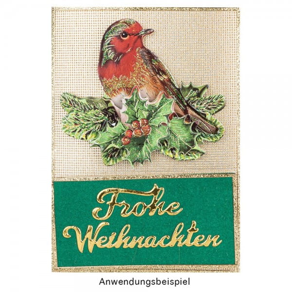 3-D Motive, Weihnachtsmotive, 9cm x 9cm, 10 Motive