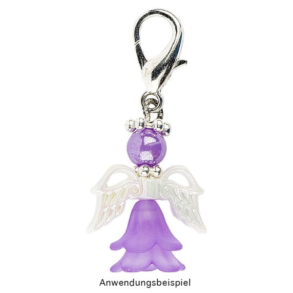 Engelsflügel aus Acryl, Design 3, 1,9 cm, weiß-irisierend, 100 Stück