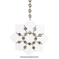 Glaskunst, Koppen, Octagon, Ø 1,2cm, facettiert, taupe/silberfarbene Rückseite, 36 Stück
