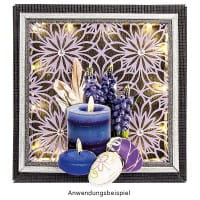 Laser-Kartenaufleger, Blumen 1, 14cm x 14cm, 4 versch. Designs, 5 Farbtöne, 20 Stück