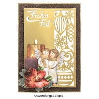 Stanzschablone, Frohes Fest 4, 14,5cm x 9,5cm