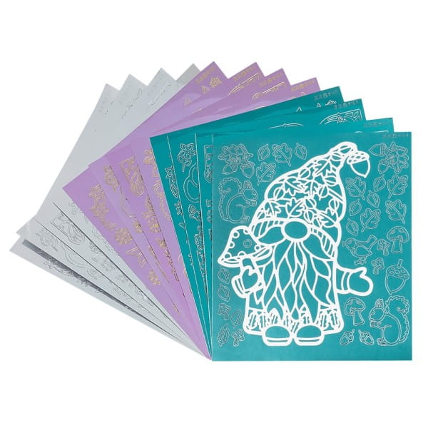 Sticker XL, Wichtel, verschiedene Farben, 12 Bogen