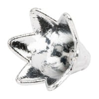 Blütenkelche, Petunien, metallic-matt, 1cm x 1,2cm, silber, 50 Stück
