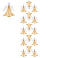 Kristallkunst, Engel, selbstklebend, Kopf: klar, Flügel: klar-irisierend, Kleid: bernstein hell