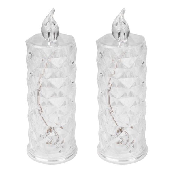 LED-Kerzen, Kristalloptik 1, transparent, 15,5cm hoch, 2 Stück | Leucht-Deko | LED & Leucht-Deko | Deko- & Geschenkartikel