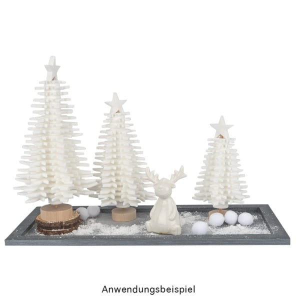 Filz-Tannenbaum zum Zusammenbauen, weiß, 26cm hoch, 42-teilig