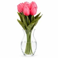 Deko-Blumen, Tulpen, 33cm lang, pink, realistische Optik, 10 Stück