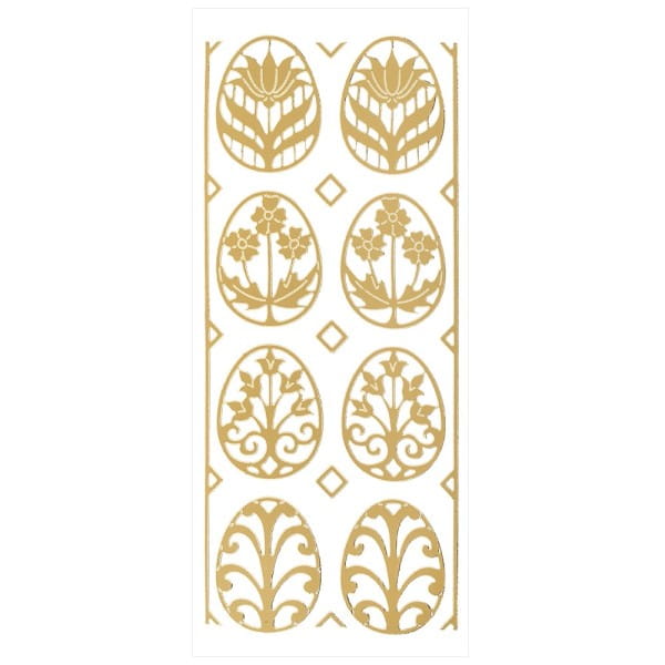 Sticker Schmuck-Ostereier, gold