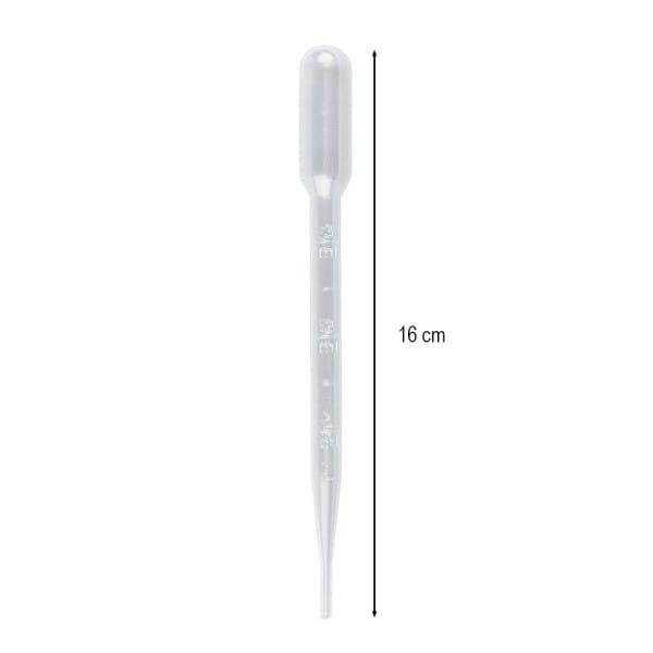 Pipetten, 16cm lang, für je 3ml Inhalt, transparent, 25 Stück