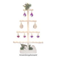 LED-Dekoleuchter, Tanne, 40cm hoch, 21 LED-Lichter in Warmweiß, Timer
